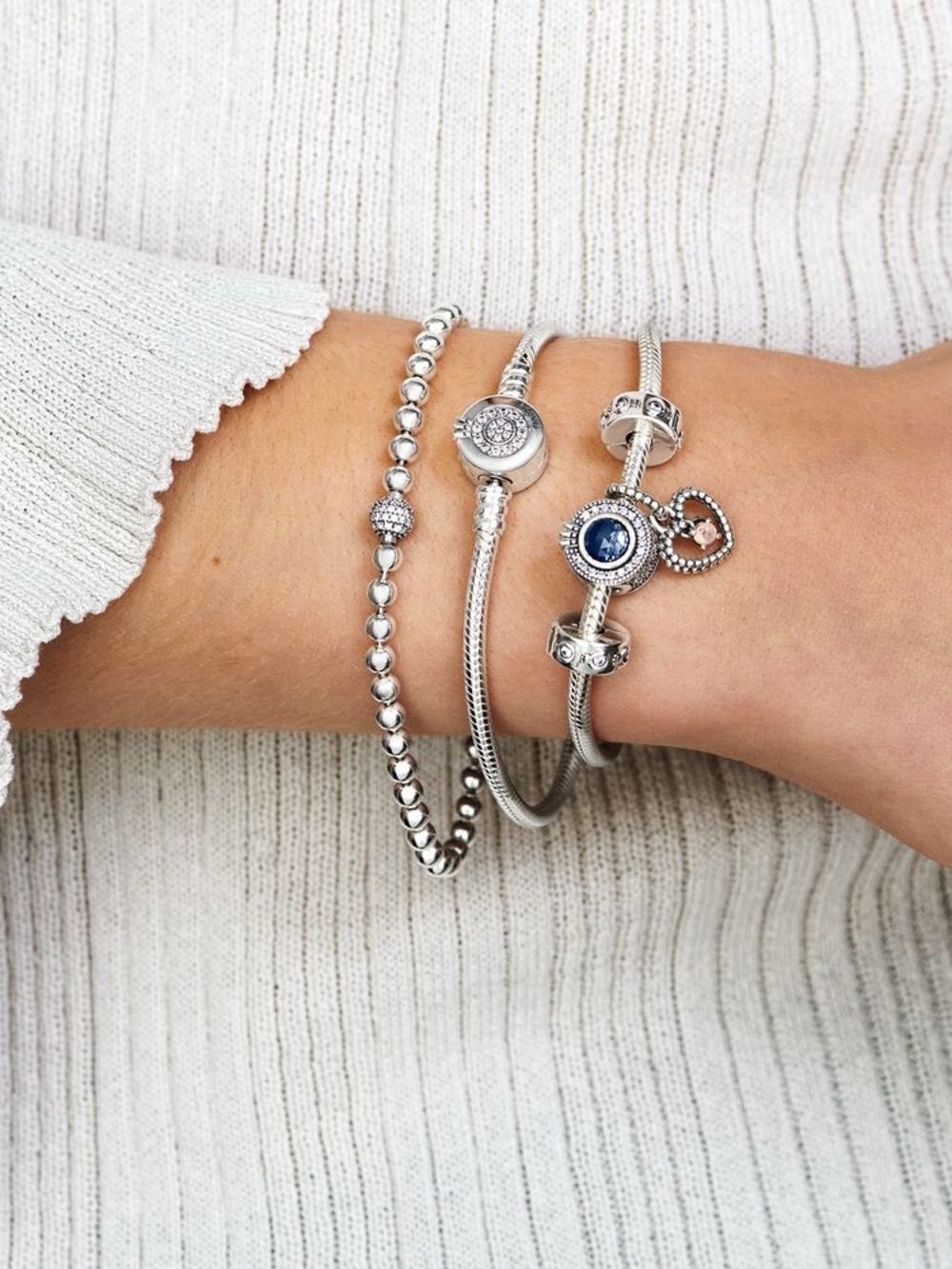Pandora beads and pave bracelet - Picture 4 of 6
